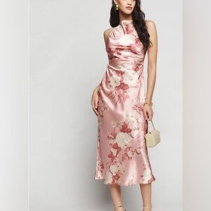 Reformation Casette Silk Dress